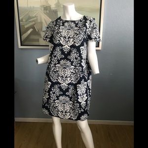 COPY - C WONDER DAMASCO DRESS, Size S. , Navy/Whi…